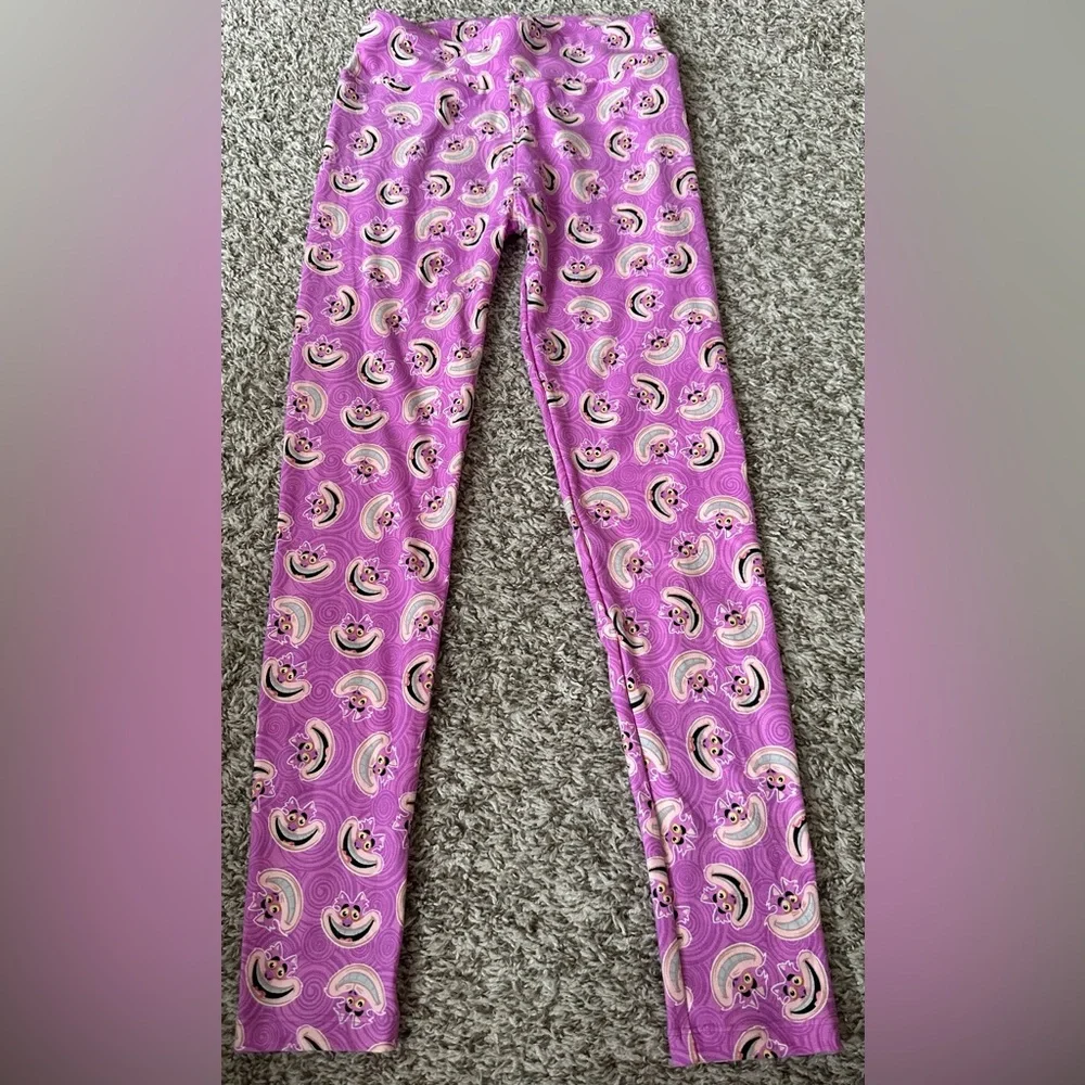 Lularoe Leggings OS  Cheshire Cat Alice In Wonderland Leggings - Picture 2 of 4